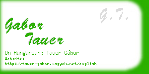 gabor tauer business card