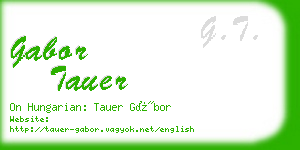gabor tauer business card